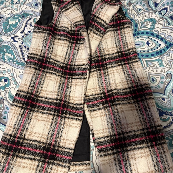 Thakoon Black and Pink Plaid Sleeveless Vest - Picture 1 of 3
